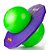 Brinquedo Pogobol Estrela Roxo e Verde - Imagem 1