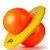Brinquedo Pogobol Estrela Amarelo e Laranja - Imagem 1
