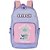Mochila De Costas Stitch E Angel Flores Lilás Luxcel - Imagem 1