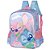 Mochila De Costas Escolar Angel E Stitch Havai Azul Luxcel - Imagem 2