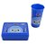Kit Necessaire Lancheira Pote E Copo Azul Dermiwil - Imagem 4