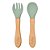Buba Kit Talheres Silicone De Bambu Verde - Imagem 1
