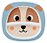 Pratinho Buba Zoo Infantil Estampado Cachorro - Imagem 1