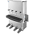 BEBEDOURO INDUSTRIAL AÇO INOX 200 LITROS 4 TORNEIRAS, MARCA CÂNOVAS, MODELO RESISTENT200, 220V - Imagem 1
