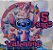 Topo de bolo em camadas 3D  personagem Stitch com nome e idade - Sem laminação - Imagem 1