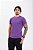 Camiseta Básica Masculina 100% Algodão Roxo Mescla Essencial Pataloo - Imagem 1