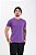 Camiseta Básica Masculina 100% Algodão Roxo Mescla Essencial Pataloo - Imagem 2