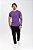 Camiseta Básica Masculina 100% Algodão Roxo Mescla Essencial Pataloo - Imagem 4