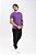 Camiseta Básica Masculina 100% Algodão Roxo Mescla Essencial Pataloo - Imagem 5
