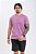 Camiseta Básica Masculina 100% Algodão Rosa Mescla Essencial Pataloo - Imagem 2