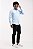 Camisa Social Luxo Azul Claro Vivacci Bambu Slim Alfaiataria - Imagem 8