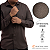 Camisa Social Marrom Vivacci Bambu Edição Luxo Não Amassa - Imagem 2