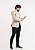 Blazer Sarja Pataloo Masculino Slim Fit Algodão E Stretch Bege Claro - Imagem 6