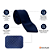 Gravata Slim Masculina Azul Marinho Magnetada Texturizada Pataloo - Imagem 2