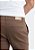 Calça Masculina Brim Acetinada Slim Marrom PATALOO - Imagem 4