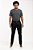 Calça Alfaiataria Masculina Pataloo Slim Fit Haiti Preta Ajustável - Imagem 6