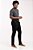 Calça Alfaiataria Masculina Pataloo Slim Fit Haiti Preta Ajustável - Imagem 2