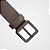 Cinto Casual Couro Legítimo Marrom Café 40mm Fivela Preta Fosca Pataloo - Imagem 5