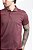 Camisa Polo Masculina Pataloo Bordô Mescla Abertura Lateral - Imagem 1