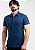Camisa Social Pataloo Manga Curta Algodão Azul Marinho Slim - Imagem 1