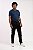 Calça Masculina Alfaiataria Acetinada Slim Preta Art Andrews PATALOO - Imagem 1