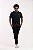 Calça Alfaiataria Masculina Algodão Slim Preto Acetinada Andrews PATALOO - Imagem 1
