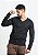 Suéter Masculino Gola V Slim Malha Leve Preto PATALOO - Imagem 4