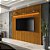 Painel Nobre c/Prateleira e Led + Rack Requinte 1.85m – Naturale/Off White - Imagem 3