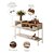 Aparador Porto 3 Portas c/Bandeja Integrada 1.23m – Cinamomo/Off White - Imagem 2
