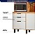 Armário de Cozinha Murano c/Led 1.80m – Freijó Ripado/ Off White - Imagem 2