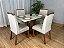 Mesa de Jantar Bali 1.20×0.80 Com 4 Cadeiras Isa – Cinamomo/Off White/Bege Veludo - Imagem 5
