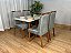 Mesa de Jantar Bali 1.20×0.80 Com 4 Cadeiras Isa – Cinamomo/Off White/Cinza Veludo - Imagem 1