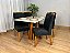 Mesa de Jantar Bali 1.20×0.80 Com 4 Cadeiras Isa – Cinamomo/Off White/Preto Veludo - Imagem 2