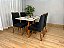 Mesa de Jantar Bali 1.20×0.80 Com 4 Cadeiras Isa – Cinamomo/Off White/Preto Veludo - Imagem 1