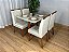 Mesa de Jantar Bali 90×90 Com 4 Cadeiras Isa – Cinamomo/Off White/Bege Veludo - Imagem 5