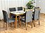 Mesa de Jantar Alegra 1.60×0.80 Com 6 Cadeiras Isa – Cinamomo/Off White/Cinza - Imagem 6