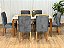 Mesa de Jantar Alegra 1.60×0.80 Com 6 Cadeiras Isa – Cinamomo/Off White/Cinza - Imagem 3