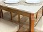 Mesa de Jantar Alegra c/Vidro 1.60×0.80 c/6 Cadeiras Fortaleza – Cinamomo/Off White/Bege Linho - Imagem 4