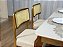Mesa de Jantar Alegra c/Vidro 1.60×0.80 c/6 Cadeiras Fortaleza – Cinamomo/Off White/Bege Linho - Imagem 5