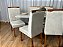 Mesa de Jantar Bali 1.60×0.80 Com 6 Cadeiras Isa – Cinamomo/Off White/Bege Veludo - Imagem 4