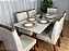 Mesa de Jantar Bali 1.60×0.80 Com 6 Cadeiras Isa – Cinamomo/Off White/Bege Veludo - Imagem 8