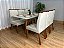 Mesa de Jantar Bali 1.60×0.80 Com 6 Cadeiras Isa – Cinamomo/Off White/Bege Veludo - Imagem 9