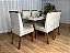 Mesa de Jantar Bali 1.60×0.80 Com 6 Cadeiras Isa – Cinamomo/Off White/Bege Veludo - Imagem 6