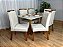 Mesa de Jantar Bali 1.60×0.80 Com 6 Cadeiras Isa – Cinamomo/Off White/Bege Veludo - Imagem 2