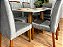 Mesa de Jantar Bali 1.60×0.80 Com 6 Cadeiras Isa – Cinamomo/Off White/Cinza Veludo - Imagem 4