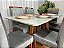 Mesa de Jantar Bali 1.60×0.80 Com 6 Cadeiras Isa – Cinamomo/Off White/Cinza Veludo - Imagem 5
