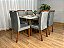 Mesa de Jantar Bali 1.60×0.80 Com 6 Cadeiras Isa – Cinamomo/Off White/Cinza Veludo - Imagem 2