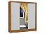 Guarda-Roupa Dubai Plus c/ espelho 3 portas e 3 gavetas – Cinamomo/Off White - Imagem 1