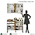 Balcão Pérola Branco/Cinamomo 2 Portas e 2 Gavetas Larg 1.20m + Aéreo Pérola 2 Portas Branco/Cinamomo Larg. 1.20m - Sallêto - Imagem 5