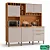 Cozinha New Topázio Cinamomo/Off 6 Portas 2 Gavetas Larg. 1.65m - Sallêto - Imagem 1